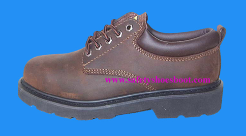 low cut leather work shoes